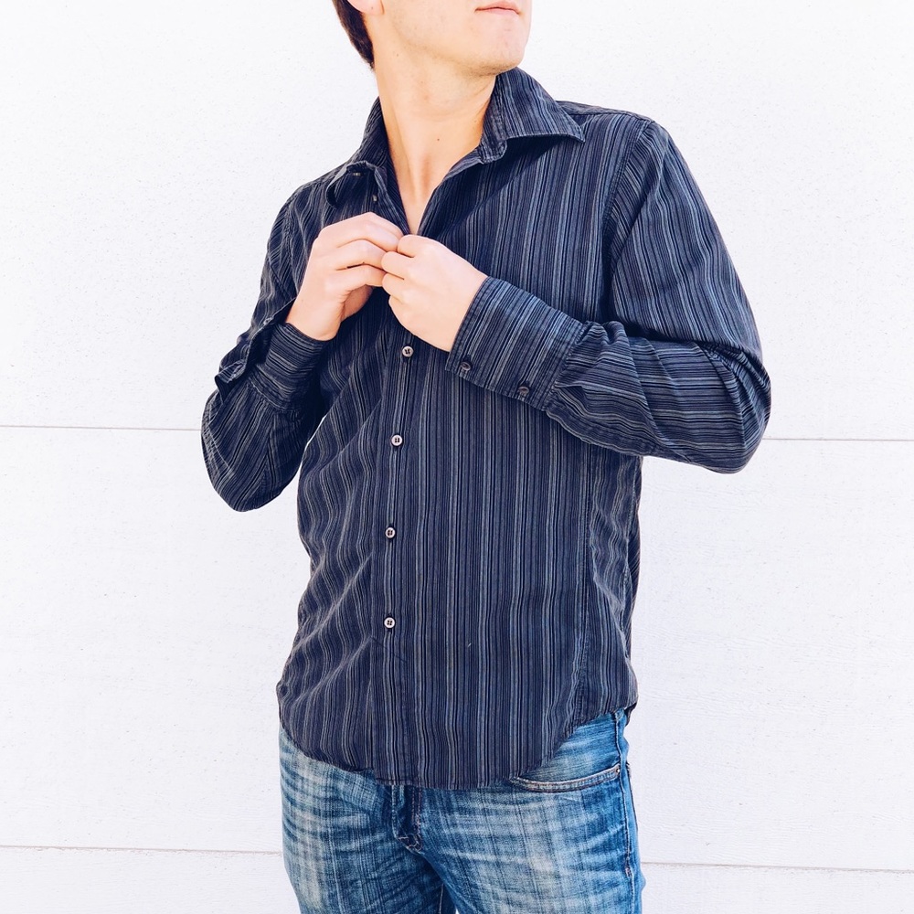 Zara Stripe Button Down Dress Shirt